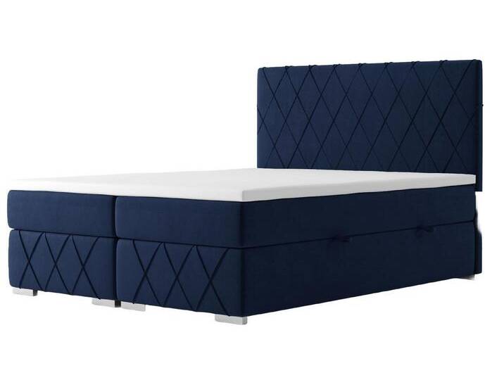 Xlmoebel Boxspringbett Vollständiges Boxspringbett-Set für Doppelbett mit Matratze, Topper (Boxspringbett 4069424842487), Hergestellt in Europa, blau von OTTO