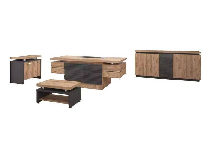 Xlmoebel Büromöbel-Set Büro Set Arbeitszimmer Einrichtung Schreibtische Ablage Schrank, (4-tlg., Couchtisch, Schreibtisch, Beistelltisch, Schrank) von OTTO