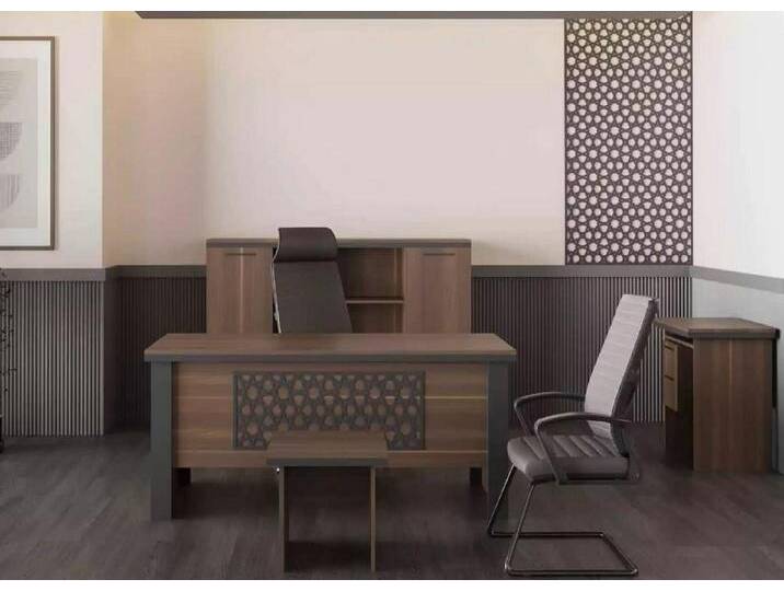 Xlmoebel Büromöbel-Set Büroeinrichtungs-Möbel Regal Schrank Schreibtische Kommoden, (4-tlg., 1x Schreibtisch + 1x Couchtisch + 1x Bücherregal + 1x Kommode) von OTTO