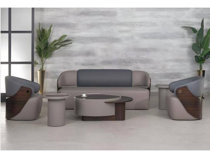 Xlmoebel Büromöbel-Set Neu Set aus modernen Büromöbeln für Arbeitszimmer mit Schreibtisch, (3-Sitzer Sofa+2 Sessel+Couchtisch), Hergestellt in Europa von OTTO