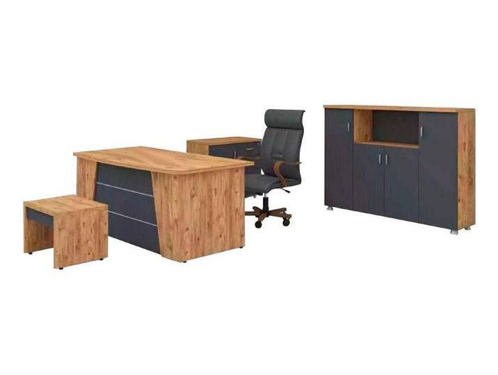 Xlmoebel Büromöbel-Set Zeitgenössisches Büroeinrichtungsset für das Arbeitszimmer Luxus, (4-tlg., Schreibtisch, Couchtisch, Beistelltisch, Schrank) von OTTO