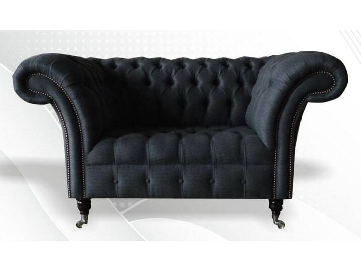 Xlmoebel Chesterfield-Sessel Einzelner Fernsehsessel mit Stoffpolsterung und Ohren. (Sessel), Hergestellt in Europa, schwarz von OTTO