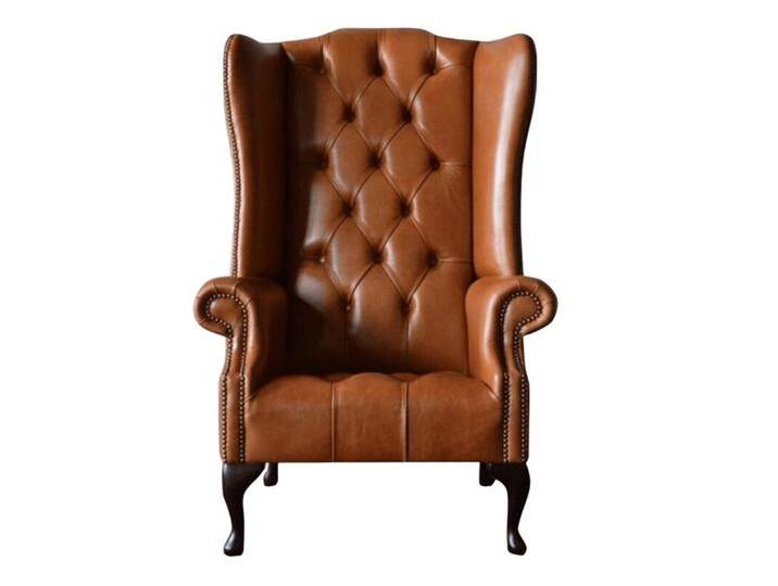 Xlmoebel Ohrensessel Einzelner Sessel aus hochwertigem Leder im modernen Luxus-Stil für das (Chesterfield Sessel), Hergestellt in Europa, braun von OTTO