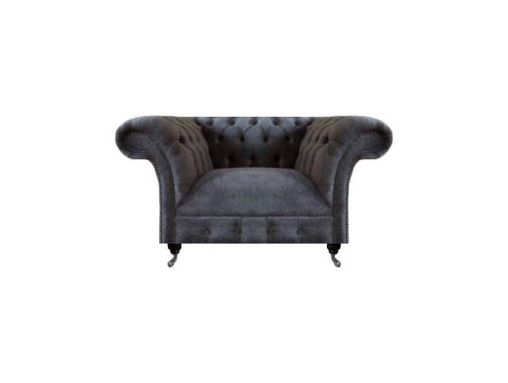 Xlmoebel Chesterfield-Sessel Luxuriöser Polstersessel für das Wohnzimmer - Chesterfield Sitzmöbel (Sessel), Hergestellt in Europa, grau von OTTO