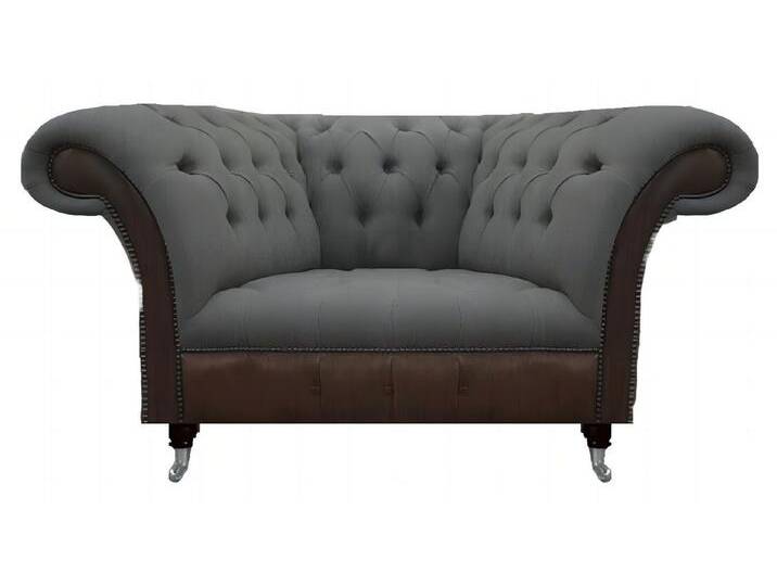 Xlmoebel Chesterfield-Sessel Moderne Einzelsitz Chesterfield Sessel in Graubraunem Design (Sessel), Hergestellt in Europa, grau von OTTO