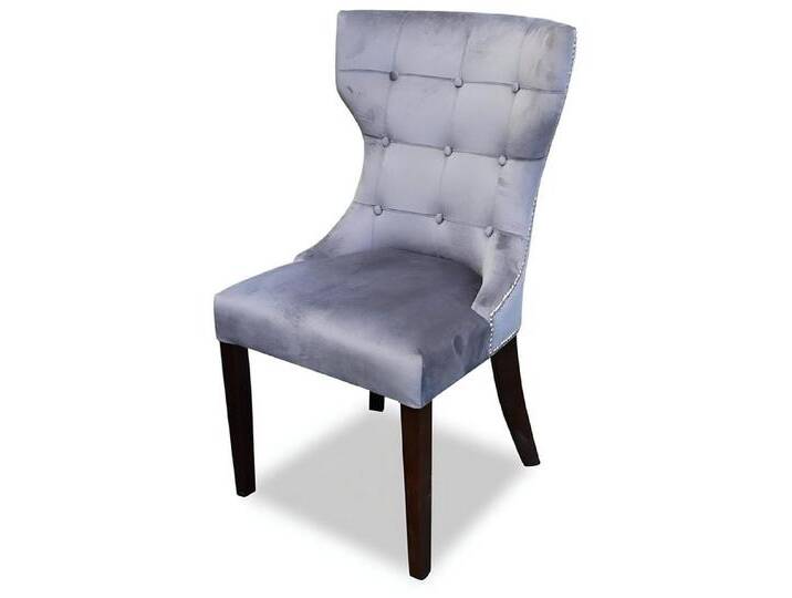 Xlmoebel Polsterstuhl Sitzmöbel Polsterstuhl Designer Chesterfield Sitzmöbel Club Hotel, Hergestellt in Europa, blau grau, Grau/Blau von OTTO