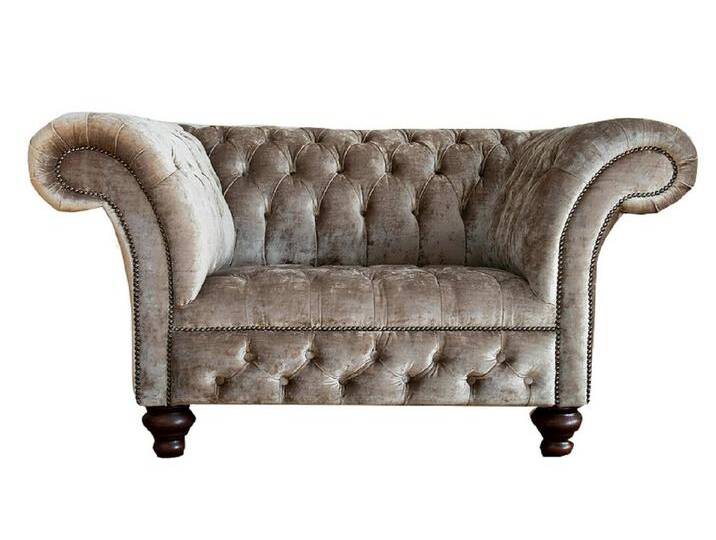 Xlmoebel Chesterfield-Sessel Stoff-Lounge-Club-Sessel Relaxsessel Luxus Design Wartezimmer (Sessel), Hergestellt in Europa, braun von OTTO