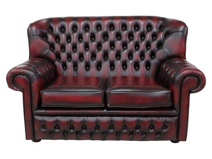 Xlmoebel Chesterfield-Sofa Chesterfield Neue Luxus Zweisitzer Polster Couch Premium Kunstleder, Hergestellt in Europa, rot von OTTO