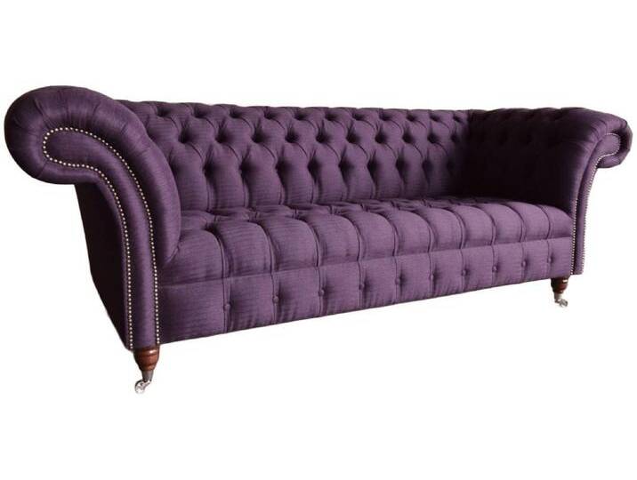 Xlmoebel Chesterfield-Sofa Dreisitzer Chesterfield-Sofa mit Schlaffunktion Textil Sofa, 1 Teile, Hergestellt in Europa von OTTO