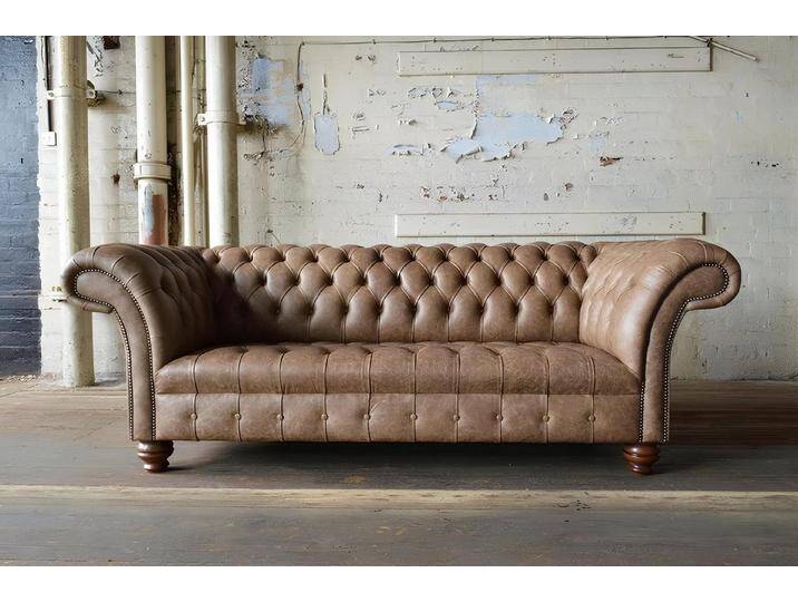 Xlmoebel Chesterfield-Sofa Großes Designer-Sofa in Braun mit Polstern 3-Sitzer XXL-Größe, Hergestellt in Europa, braun Xlmoebel Chesterfield-Sofa Großes Designer-Sofa in Braun mit Polstern 3-Sitzer XXL-Größe, Hergestellt in Europa, braun von OTTO