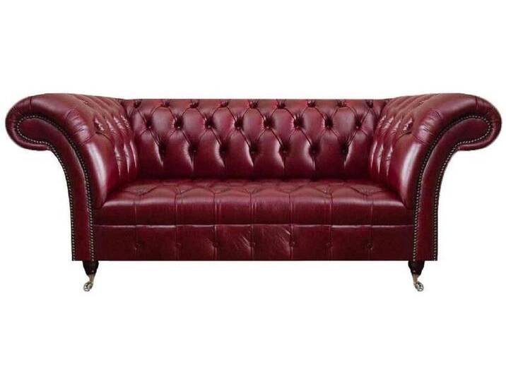 Xlmoebel Chesterfield-Sofa Wohnzimmer Zweisitzer Chesterfield Polstercouch aus rotem Leder, Hergestellt in Europa, rot Xlmoebel Chesterfield-Sofa Wohnzimmer Zweisitzer Chesterfield Polstercouch aus rotem Leder, Hergestellt in Europa, rot von OTTO