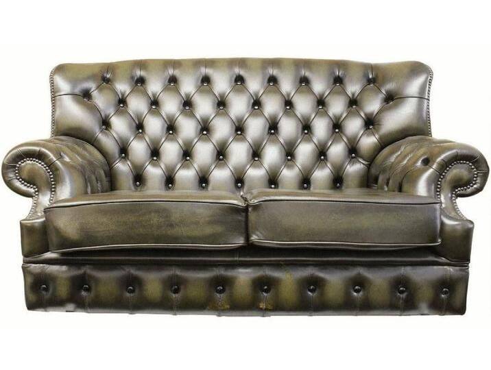 Xlmoebel Chesterfield-Sofa Zweisitzer Chesterfield Kunstleder Sofa mit Polster Design Luxus Couch, Hergestellt in Europa, grün von OTTO
