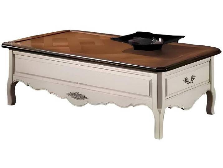 Xlmoebel Couchtisch Luxuriöser Design-Couchtisch für das Wohnzimmer - Beistelltisch (1-St., Couchtisch), Hergestellt in Italy, braun weiß von OTTO