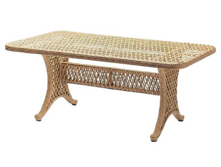 Xlmoebel Gartentisch Luxuriöser Rattan-Beistelltisch in modernem Beige-Design (Tisch), Hergestellt in Europa, beige von OTTO