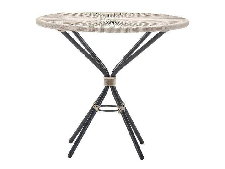 Xlmoebel Gartentisch Luxuriöser Runder Rattan-Couchtisch in modernem Grau-Design (Tisch), Hergestellt in Europa, grau von OTTO