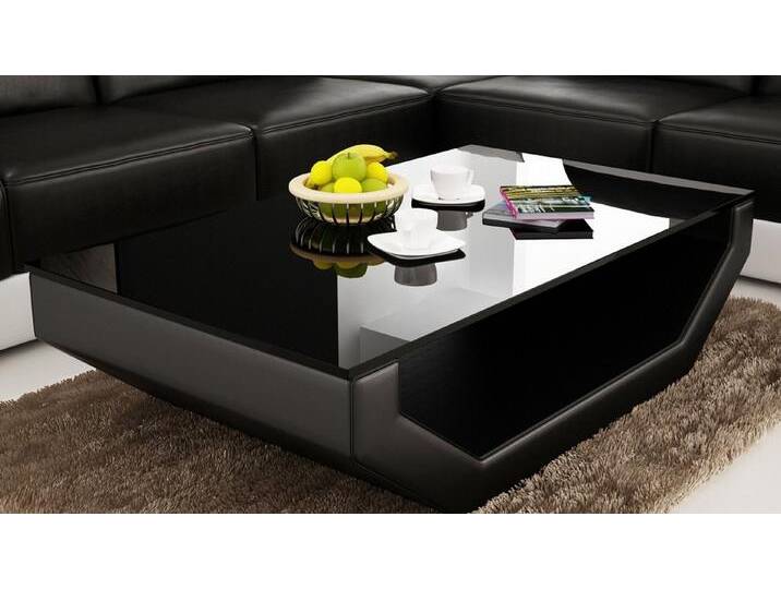 Xlmoebel Couchtisch Neuer Designer Couchtisch aus Glas - SR4402 (Couchtisch SR4402), Hergestellt in Europa, schwarz von OTTO