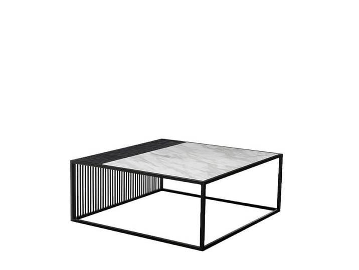 Xlmoebel Couchtisch Neuer runder Beistelltisch aus Holz und Metall im italienischen Design (Couchtisch), Hergestellt in Europa, schwarz von OTTO