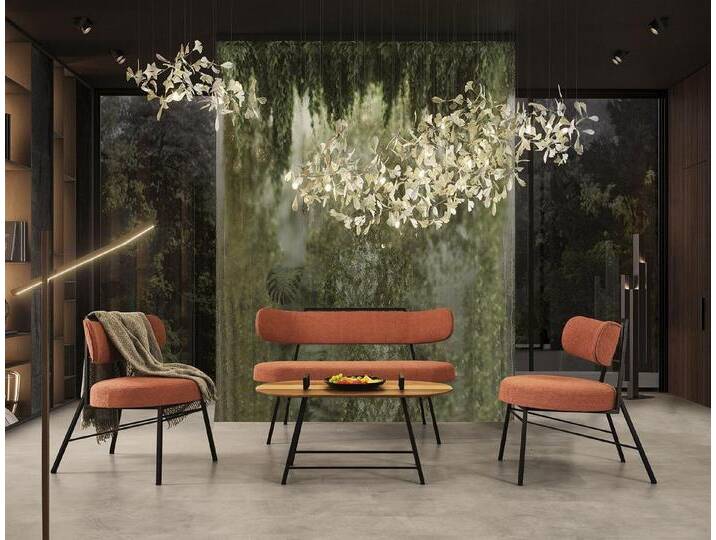 Xlmoebel Couchtisch Set mit 4 Teilen: 2 Stühle Couchtisch und Sitzbank aus Textil (Set 4 tlg. (Bank + 2x Stühle + Couchtisch), Hergestellt in Europa von OTTO