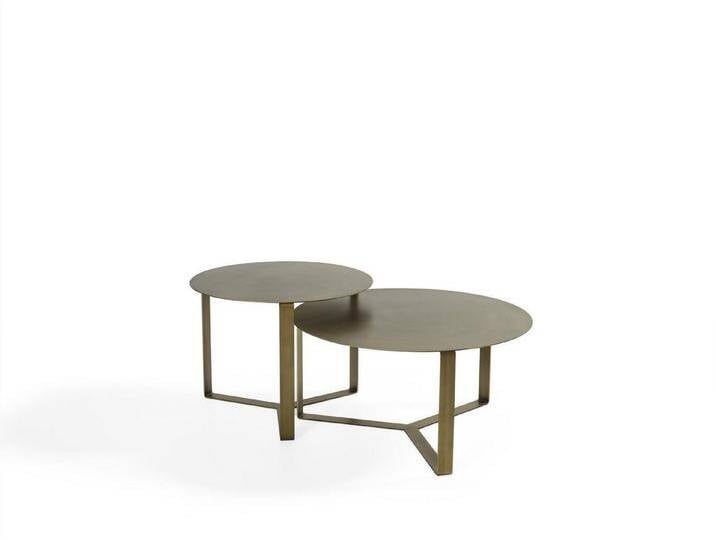 Xlmoebel Couchtisch Zweiteiliges Tisch-Set mit Couchtischen und Beistelltisch im Design (Set 2 tlg. Couchtische), Hergestellt in Europa, braun von OTTO