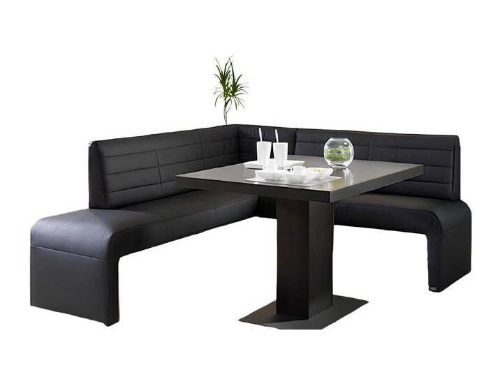Xlmoebel Eckbankgruppe Truhe und Hocker aus massiver Kiefer – praktische Eckbankgruppe, (Eckbankgruppe No.4), Hergestellt in Europa, schwarz, Textil von OTTO