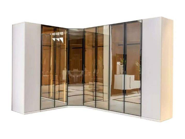 Xlmoebel Eckkleiderschrank Kleiderregal Schrank Luxus Holz Möbel Design Schlafgemach (1-St., 1x Eckkleiderschrank) Hergestellt in Europa, weiß von OTTO