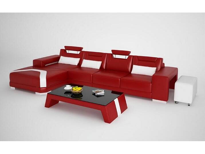 Xlmoebel Ecksofa Ecksofa mit Hocker in Designer-Stil und L-Form Polster Garnitur, Hergestellt in Europa, rot Xlmoebel Ecksofa Ecksofa mit Hocker in Designer-Stil und L-Form Polster Garnitur, Hergestellt in Europa, rot von OTTO