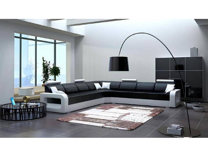 Xlmoebel Ecksofa GROßES LEDERSOFA MIT SCHLAFFUNKTION UND ECKBETT - WOHNLANDSCHAFT, Hergestellt in Europa von OTTO
