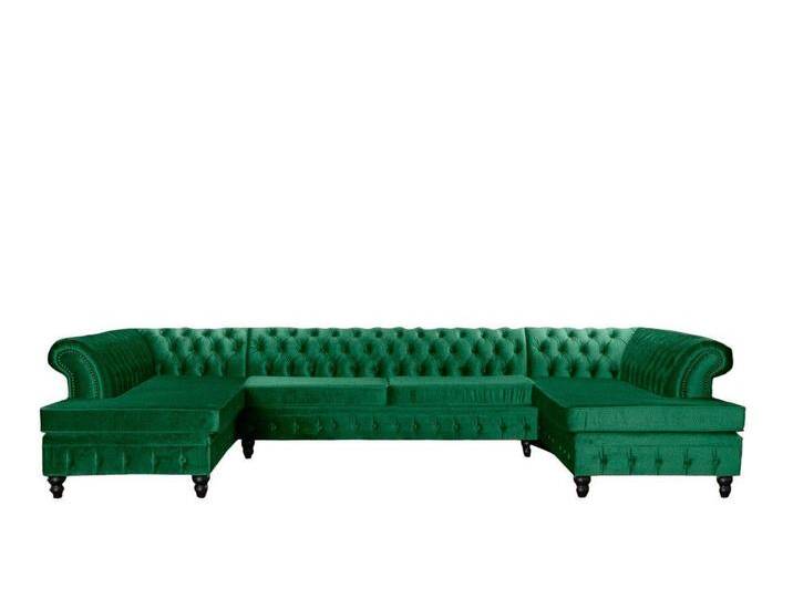 Xlmoebel Ecksofa Grau Chesterfield Dreisitzer Premium Wohnzimmereinrichtung Neu Stoff, Hergestellt in Europa, grün von OTTO