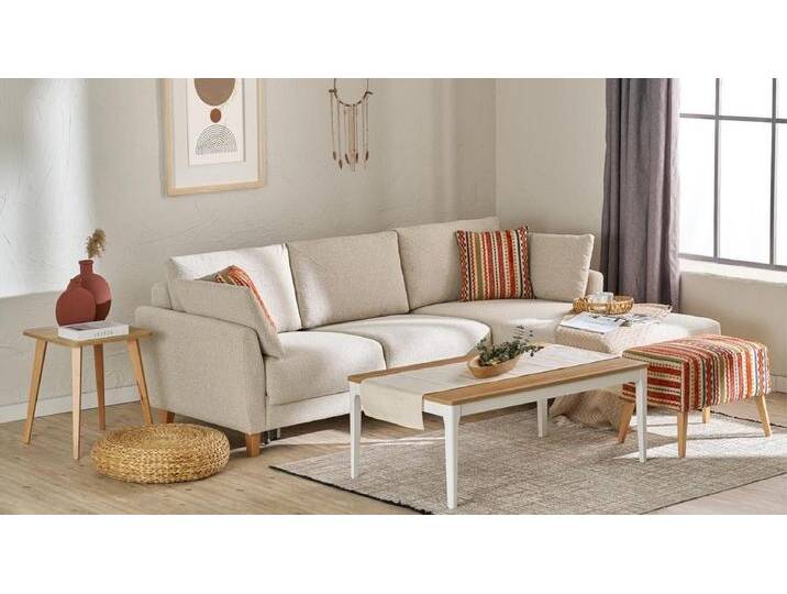 Xlmoebel Ecksofa L-förmiges Sofa mit Ecksofa-Design Beistelltisch Polsterung, Hergestellt in Europa, beige Xlmoebel Ecksofa L-förmiges Sofa mit Ecksofa-Design Beistelltisch Polsterung, Hergestellt in Europa, beige von OTTO
