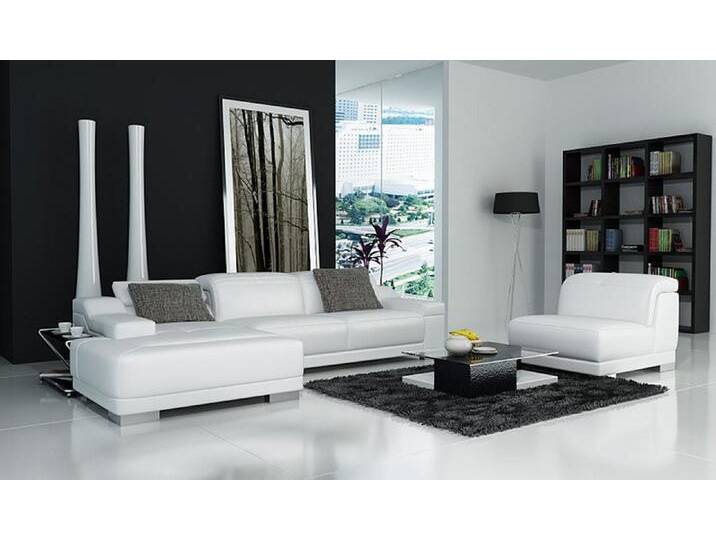 Xlmoebel Ecksofa Ledercouch mit USB Anschluss Wohnlandschaft Ecksofa Eckgarnitur Design, Hergestellt in Europa, weiß von OTTO
