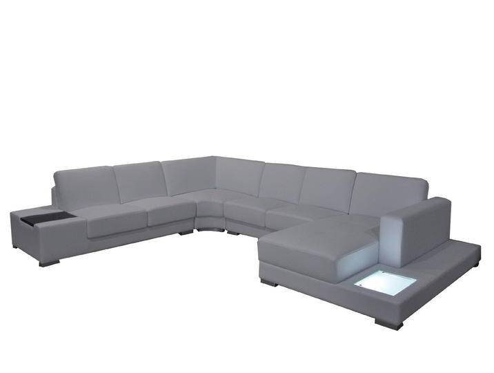 Xlmoebel Ecksofa Ledersofa mit USB-Anschluss in modernem U-Form-Design für Wohnzimmer, 1 Teile, Hergestellt in Europa, weiß von OTTO