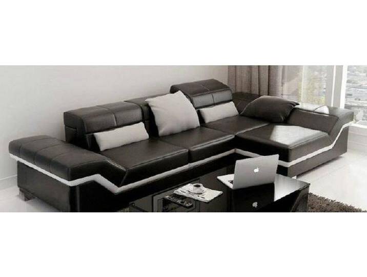 Xlmoebel Ecksofa MODERNE SOFA LANDSCHAFT \ COLOR CHOICE\ BRANDNEUES LEDERSOFA ECKCOUCH, Hergestellt in Europa, Variante A von OTTO