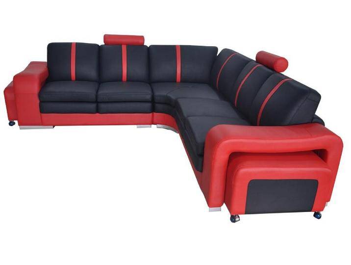 Xlmoebel Ecksofa Moderne Eckcouch mit USB-Anschluss und Polstersitz -, Hergestellt in Europa, schwarz von OTTO