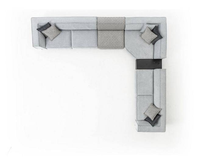 Xlmoebel Ecksofa Modernes Design Stoff Ecksofa Polstersofa 430x375cm Couch in L-Form, Hergestellt in Europa, grau, Variante B von OTTO