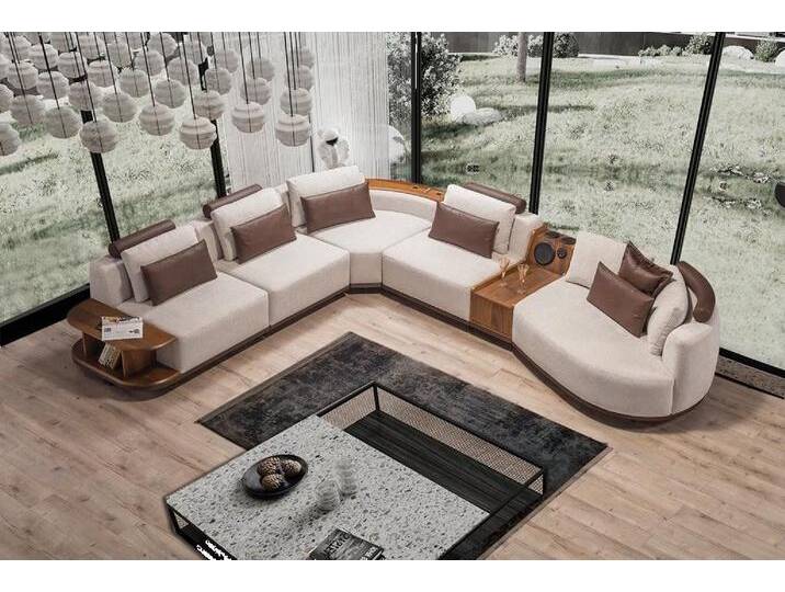 Xlmoebel Ecksofa Modernes Ecksofa für das Wohnzimmer in Beige mit exklusiver L-Form und, 1 Teile, Hergestellt in Europa, beige von OTTO