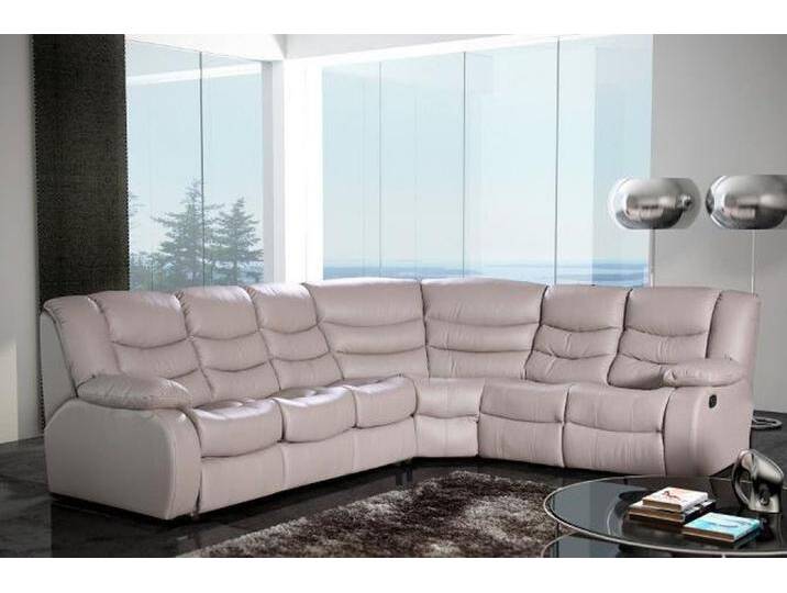 Xlmoebel Ecksofa Modernes Ledersofa für das Wohnzimmer in L-Form mit Sitzpolsterung, Hergestellt in Europa, beige, Variante A von OTTO