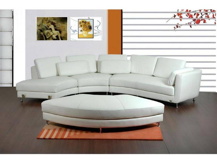 Xlmoebel Ecksofa Neue Designer Ledercouch mit USB-Anschluss in XXL-Größe für das, Hergestellt in Europa, weiß von OTTO