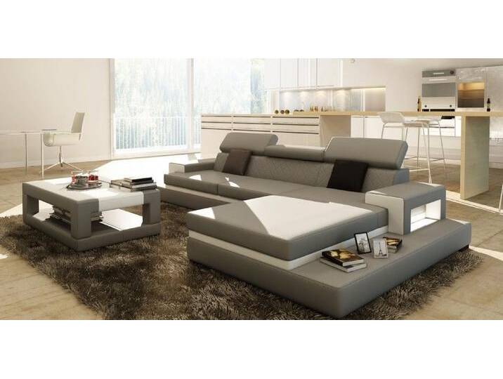 Xlmoebel Ecksofa Sofa Ecke Polster Couch Wohnlandschaft Sitz Eckgarnitur aus Leder und, Hergestellt in Europa, Variante B von OTTO