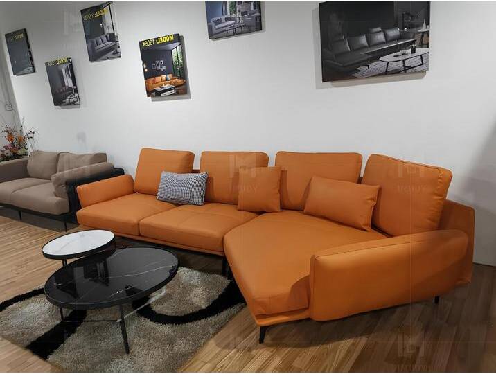 Xlmoebel Ecksofa Wohnlandschaft Orange in L-Form Ecksofa Couch Polster Ecke Garnitur, Hergestellt in Europa, orange von OTTO