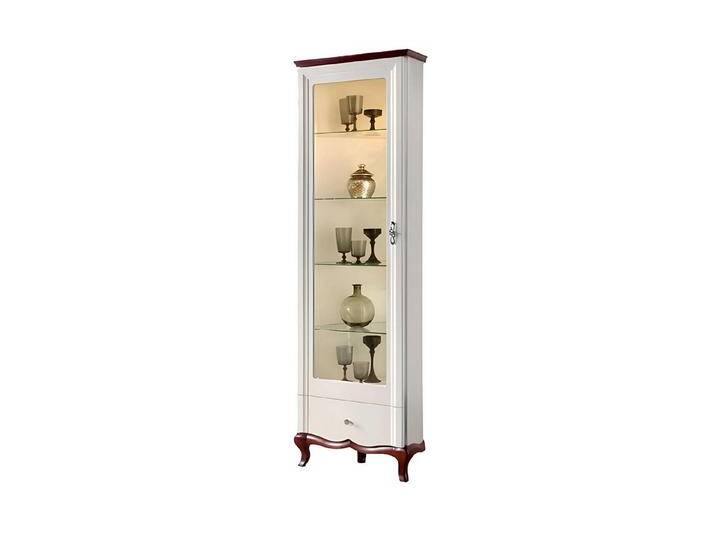Xlmoebel Eckvitrine Eckschrank aus Glas mit modernem Design und Stauraum (1-St., Eckvitrine) Hergestellt in Europa, weiß von OTTO