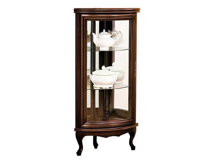 Xlmoebel Eckvitrine Traditioneller Schrank Vitrine Italienische Möbel Glasvitrine Vitrine (Eckvitrine) Hergestellt in Europa, braun von OTTO