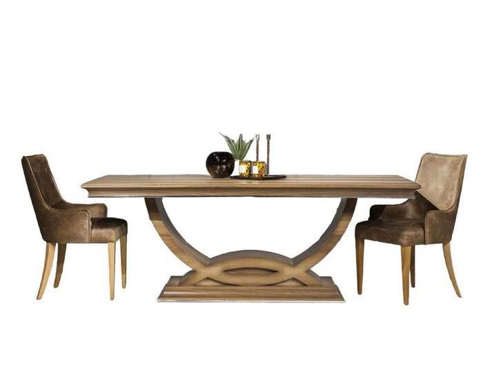 Xlmoebel Essgruppe 5-teiliges Set: Luxuriöser Esstisch mit 4 Stühlen und Sideboard, (5tlg. Esszimmer Set (Esstisch + 4x Stuhle), Hergestellt in Europa von OTTO