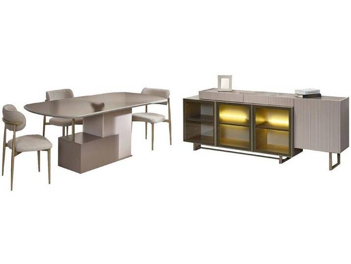 Xlmoebel Esszimmer-Set Essensset für Esszimmer mit Essecke Esstisch Stühlen und Sideboard, (Set 8tlg Esszimmer (Esstisch + 6xStühle + Sideboard) von OTTO