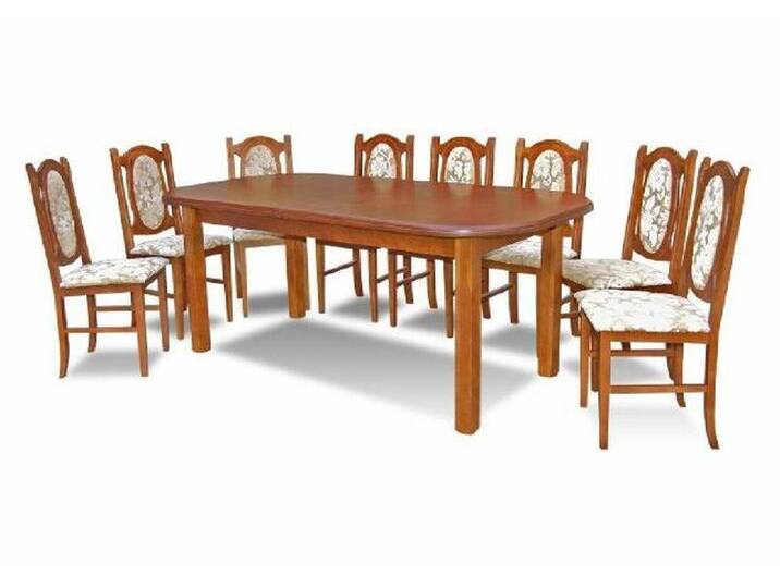 Xlmoebel Essgruppe Esszimmertisch mit 8 Stühlen Essgruppe im Landhausstil Tisch Set Z32, (ESSGRUPPE ESSTISCH TISCH MIT 8 X STÜHLEN MODEL Z23) von OTTO