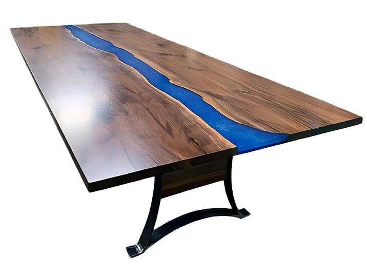 Xlmoebel Esstisch Neuer River Table aus echtem Holz mit Epoxidharzbeschichtung (Esstisch), Hergestellt in Europa, braun von OTTO