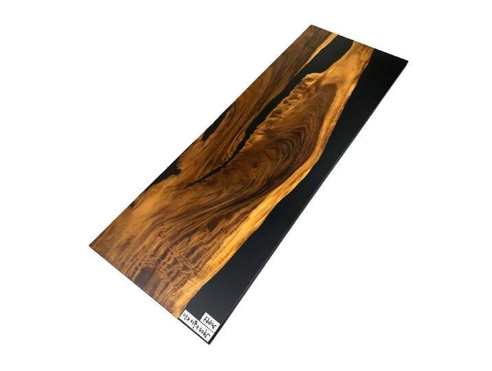 Xlmoebel Esstisch Neuer massiver Flusstisch aus echtem Holz mit Epoxidharz, Maße 260x90 (Esstisch), Hergestellt in Europa, braun von OTTO