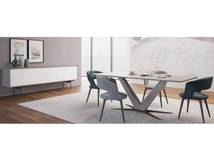 Xlmoebel Essgruppe Esszimmer Design-Set mit Esstisch Sideboard 4x Stühle, (6-tlg., Esszimmer Set 6tlg (Esstisch + 4x Stühle + Sideboard) von OTTO