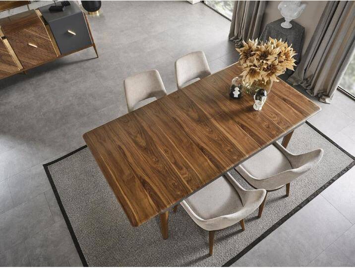 Xlmoebel Esszimmer-Set Komplettset 5-tlg aus Holz: Esstisch & 4 passende Stühle, (5-St., 5tlg.Esszimmer Set (Tisch + 4x Stühle), Hergestellt in Europa von OTTO