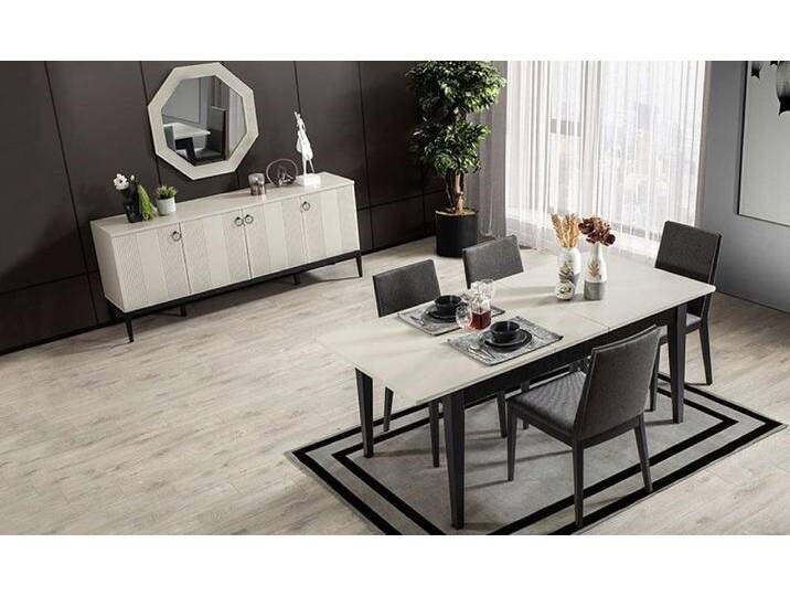 Xlmoebel Esszimmer-Set Luxuriöses Esszimmer-Ensemble mit modernem Design: Tisch und 4 Stühle, (5-St., 5tlg. Esszimmer set(Esstisch+4xStuhl) von OTTO