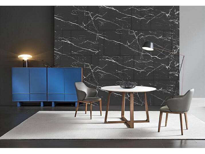 Xlmoebel Esszimmer-Set Neues 5-teiliges Set für Ess- und Wohnzimmer mit großem, (Rund Esstisch + 2x Stuhl + 2x Kommode), Hergestellt in Europa, braun von OTTO
